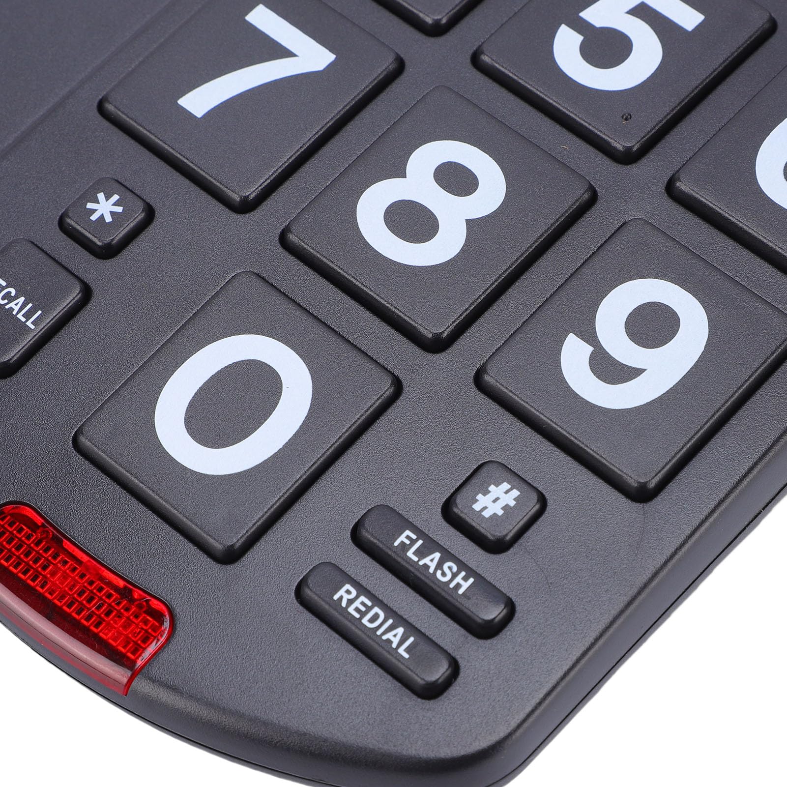 Naroote Telefono con Tasti Grandi, Telefono Fisso con Filo, Suoneria Forte da 110 DB con LED Lampeggiante, 3 Chiamate Rapide a un Tocco e Funzione di Ricomposizione, Ideale per Anziani e Persone con