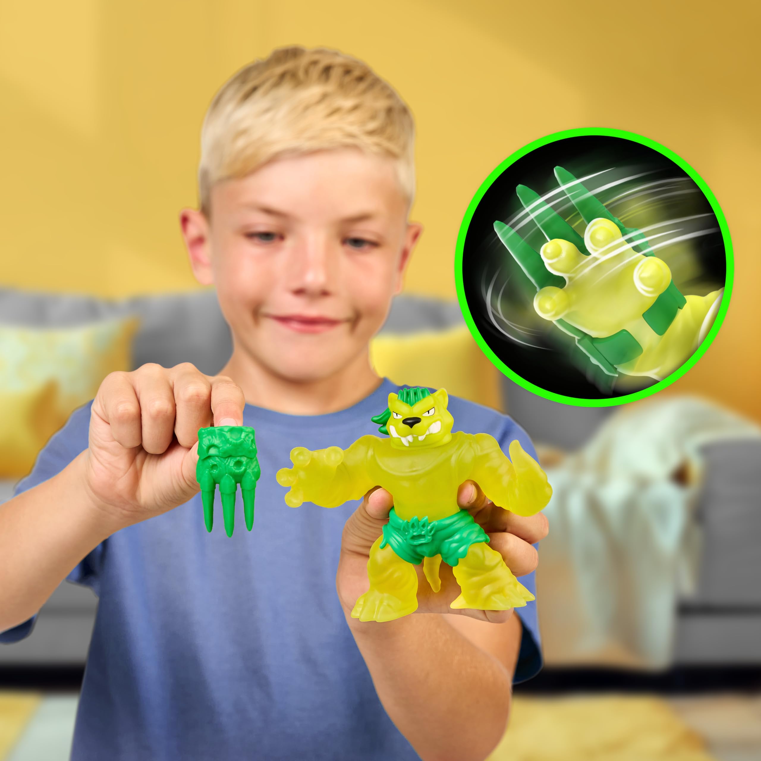 スポーツトイ・アクショントイ yozean TiDEHUNTER Green Blasted Amazon | Goo Jit Zu Meteor Madnessのヒーロー、伸縮性のあるJagooar