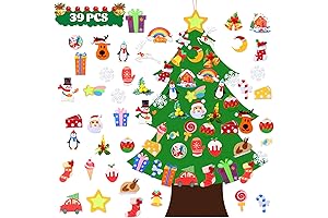 TOBEHIGHER Felt Christmas Tree - 3.6 FT Wall Felt Christmas Tree for...