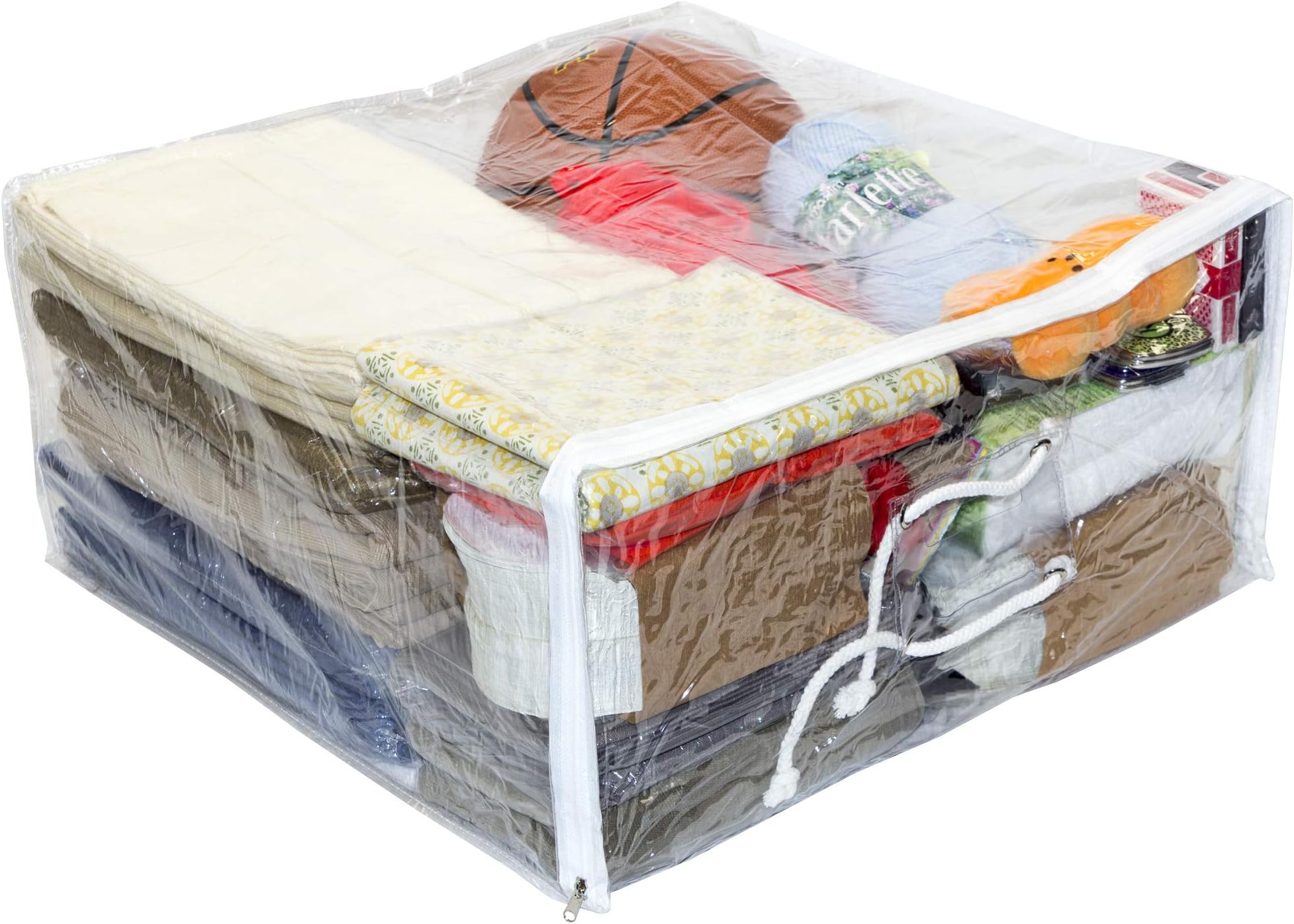 Amazon.com: SGHUO Clear Zippered Storage Bag, Plastic Vinyl Clear ...