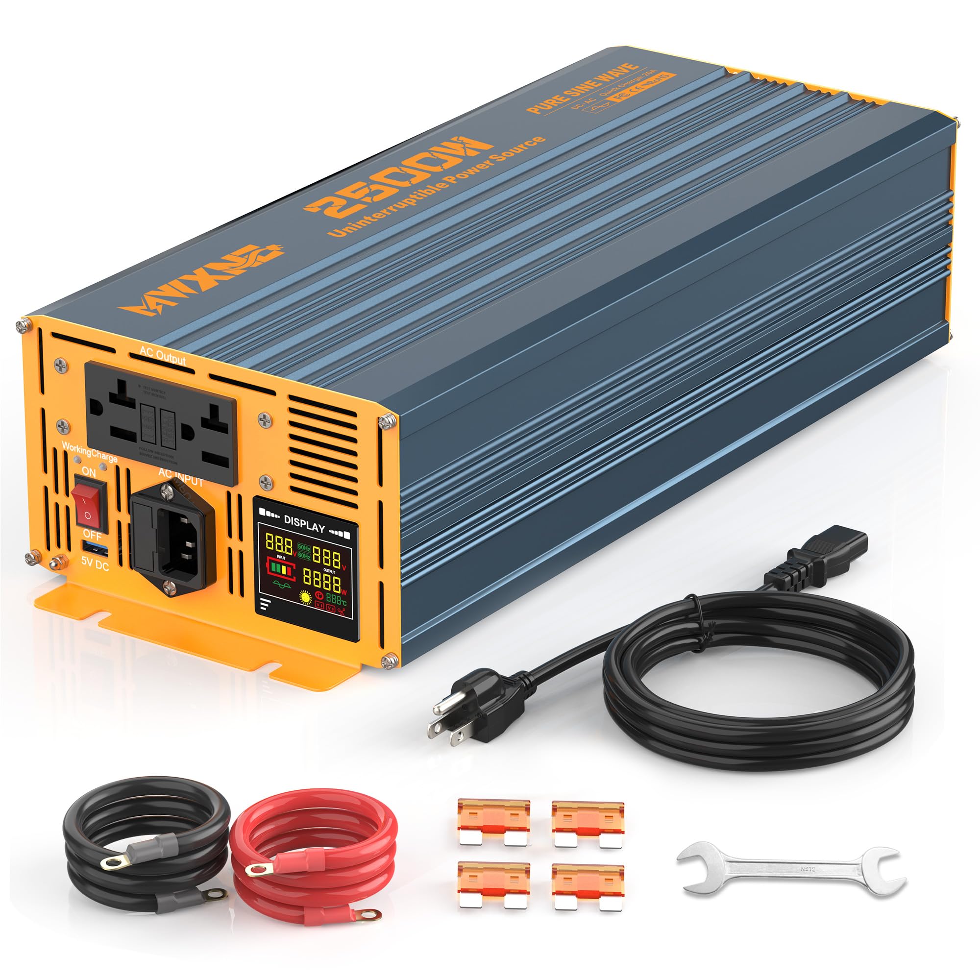 MWXNE 2500W Sump Pump Backup Battery System with Pure Sine Wave