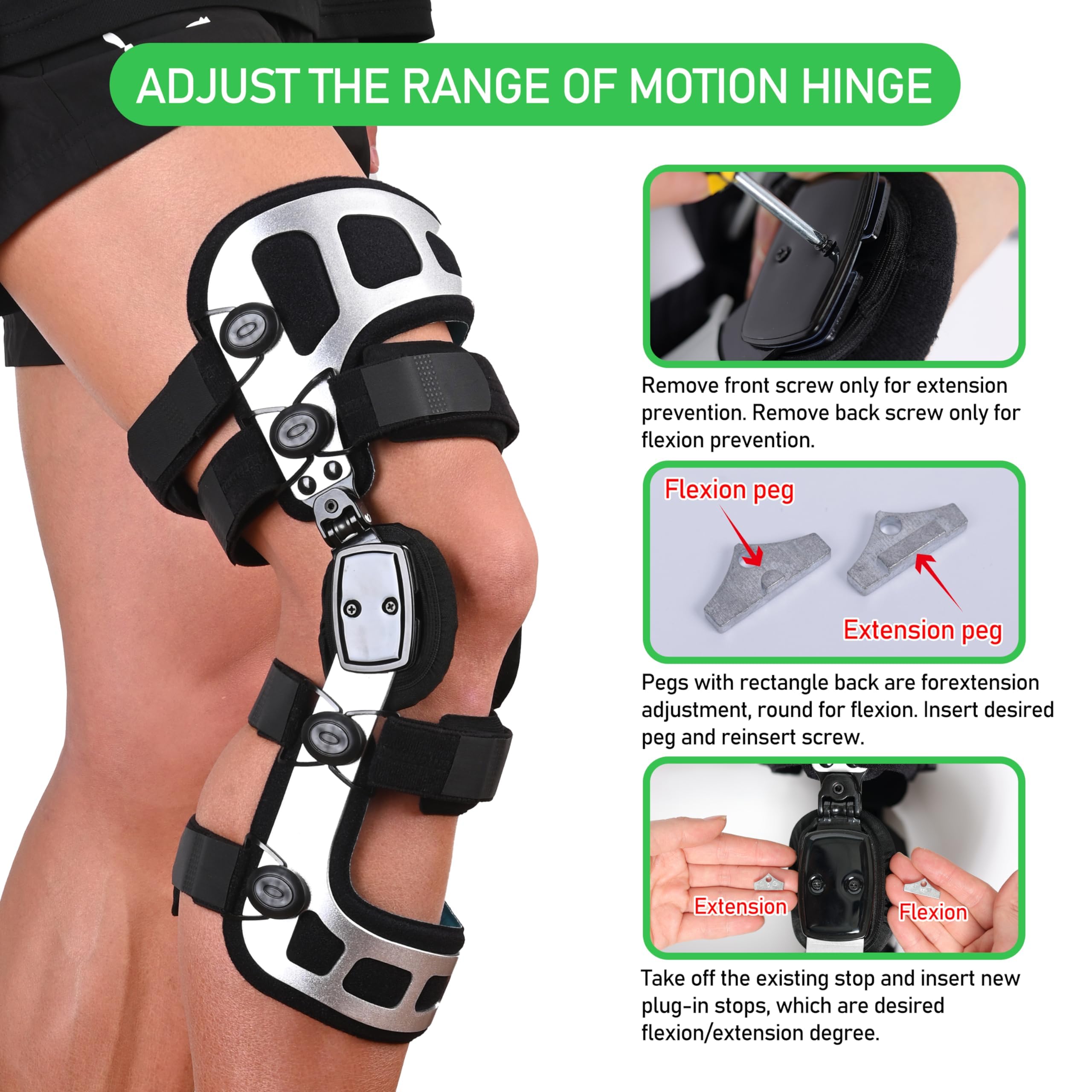 Orthomen La rodillera OA aumenta la inestabilidad de la articulación de la rodilla o lesiones de ligamentos y protege la articulación de la rodilla después de la cirugía de rodilla (M/izquierda)