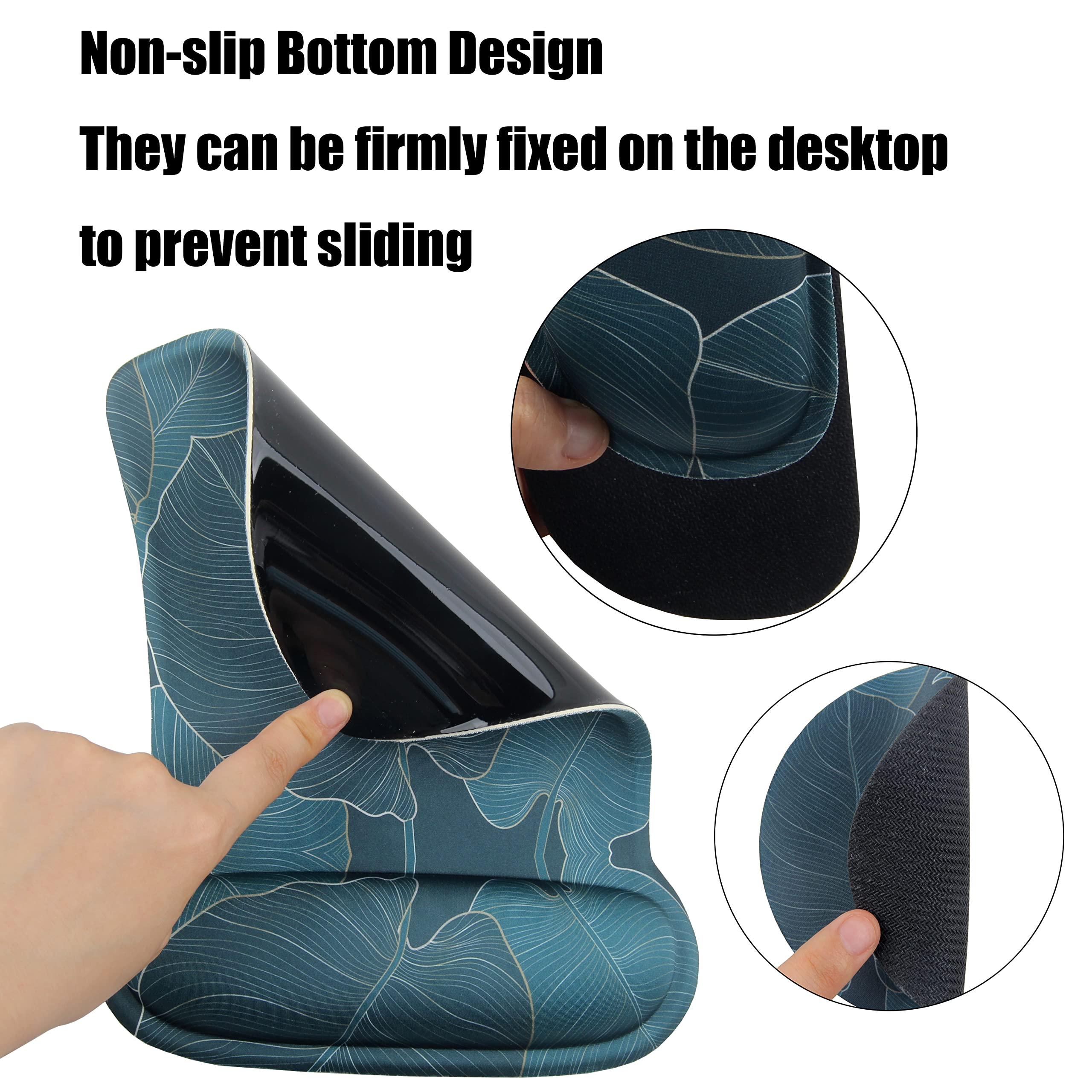 Poggiapolsi per tastiera Tappetino da scrivania in gomma a forma di nuvola Memory Foam Palm Rest Supporto per polso con accessori da ufficio antiscivolo  7