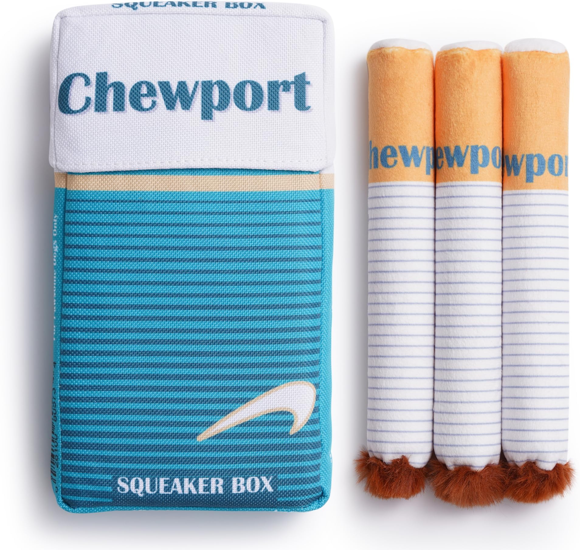 3-Pack Squeaky Puff Stick Dog Toys with Box