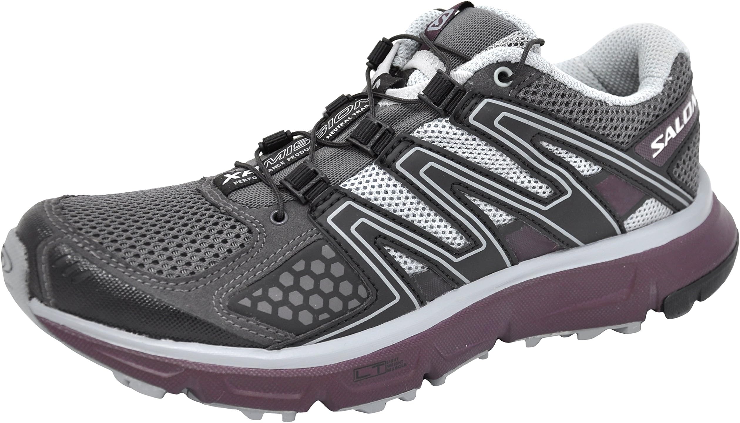 Salomon Women's XR Mission Trail Running Shoe (6.5 B(M) US, Magnent/Black/Purple)