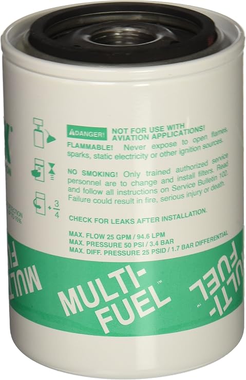 Cim-Tek 70018 (300MB-30) Filter, Maximum Working Pressure 50 PSI, Microglass Media, 30 m, 25 GPM, 1 NPT