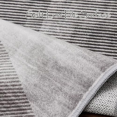 Miniatura 5 de COZYLOOM Alfombra de pasillo moderna de 2 x 6 pulgadas geométrica abstracta envejecida para interiores entrada cocina antideslizante lavable