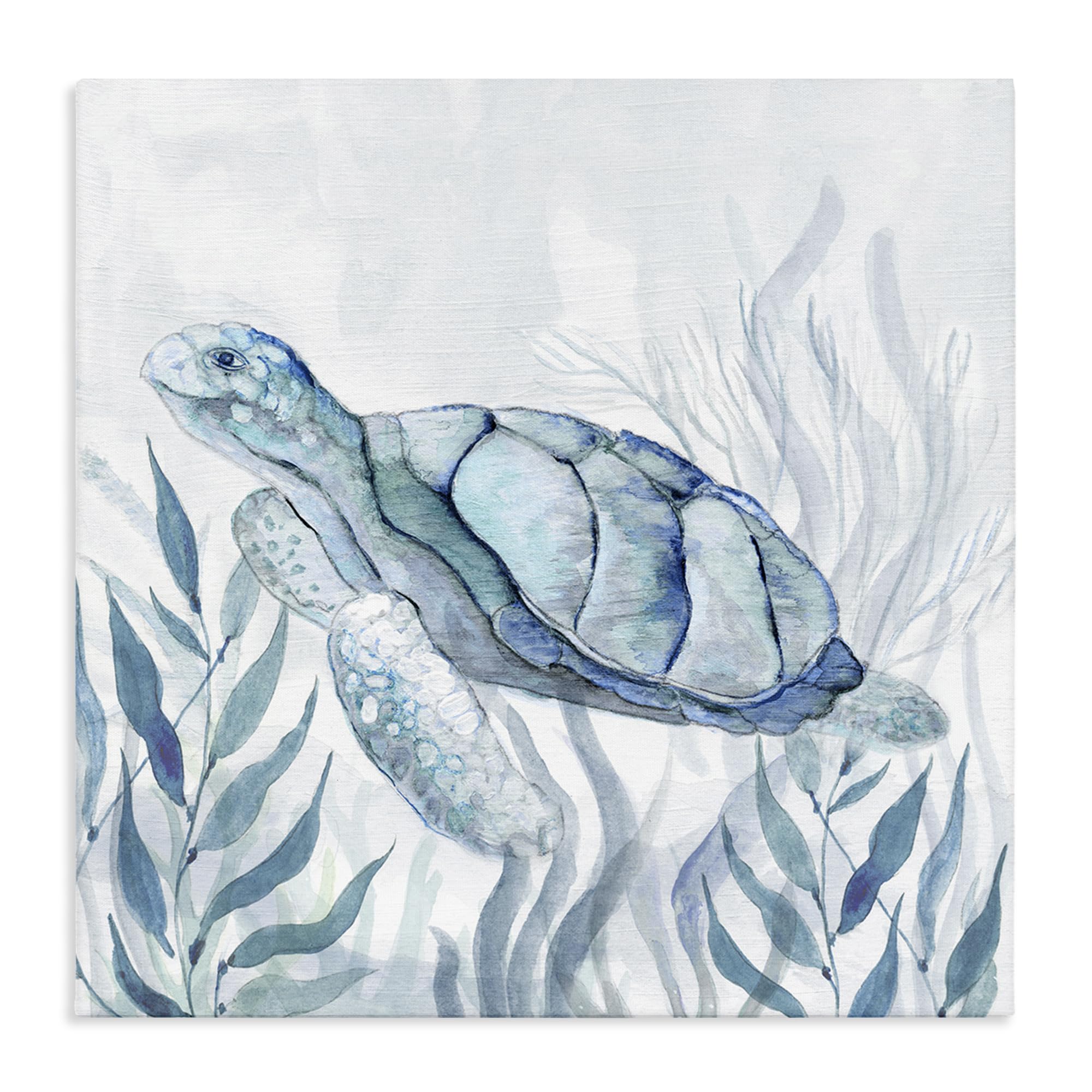 Stupell Industries Unframed 'Sea Turtle With Subtle Smile'| Canvas Art