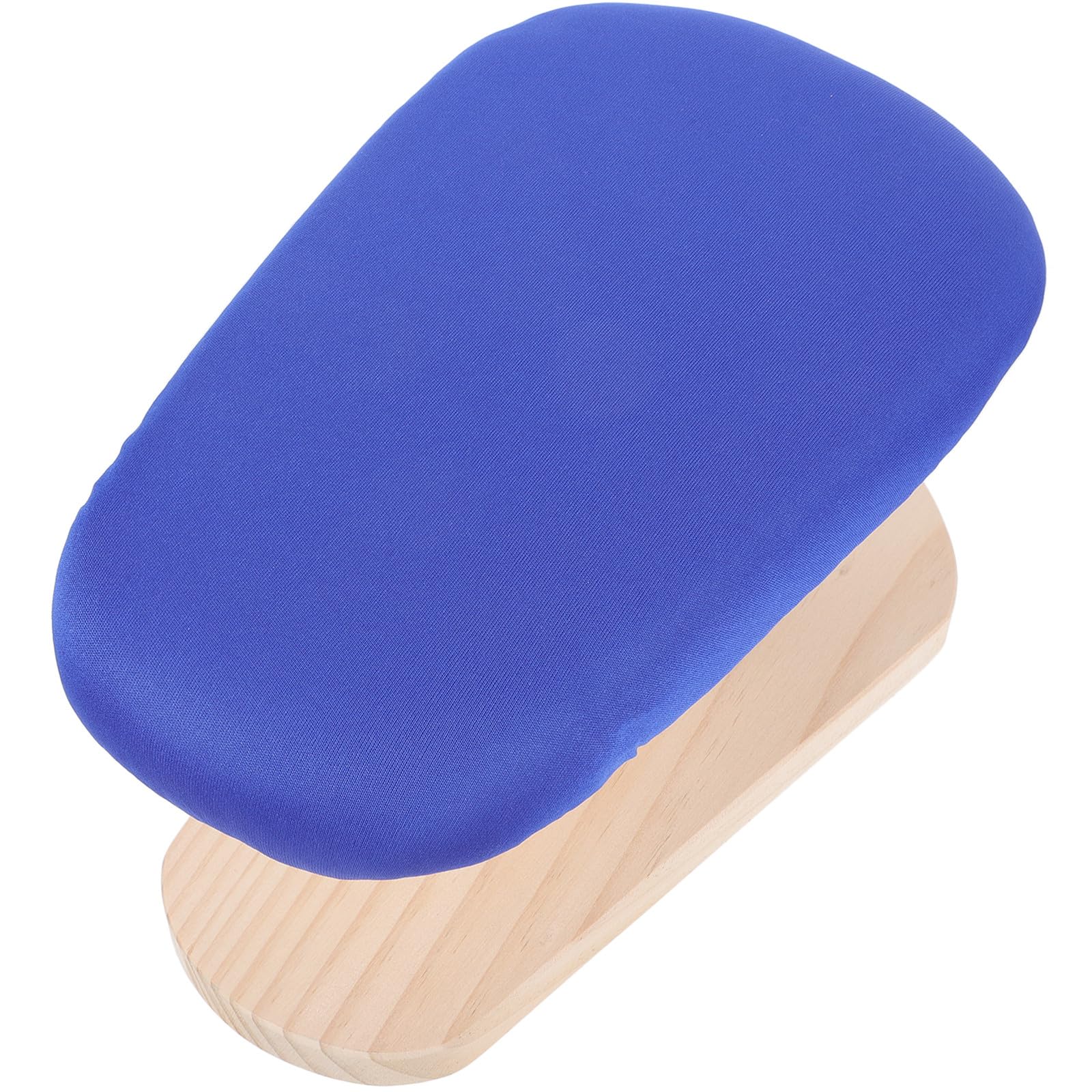Abaodam Asse da Stiro da Tavolo Stabile Base in Legno e Copertura Blu, Accessorio Pratico per Stirare Ferro a Vapore, per Uso Domestico e Spazi Ridotti
