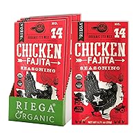 Vista 1 de Riega Mezcla orgánica de condimentos para fajita, hace el adobo Tex-Mex perfecto para carne y verduras (Fajita de pollo, 0.71 onzas (paquete de 8))