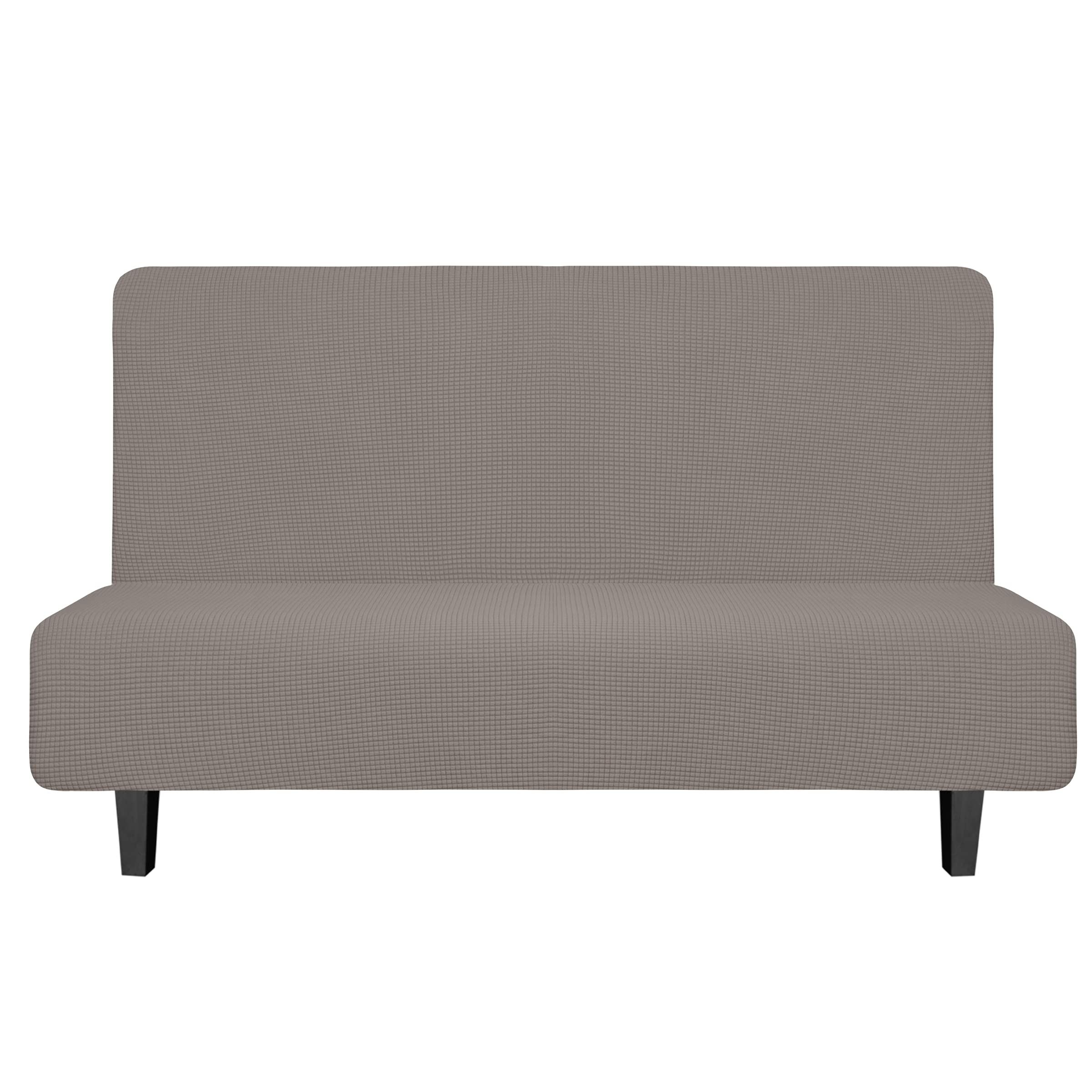 Easy-Going Stretch Medium Futon Slipcover Armless Futon Cover Taupe