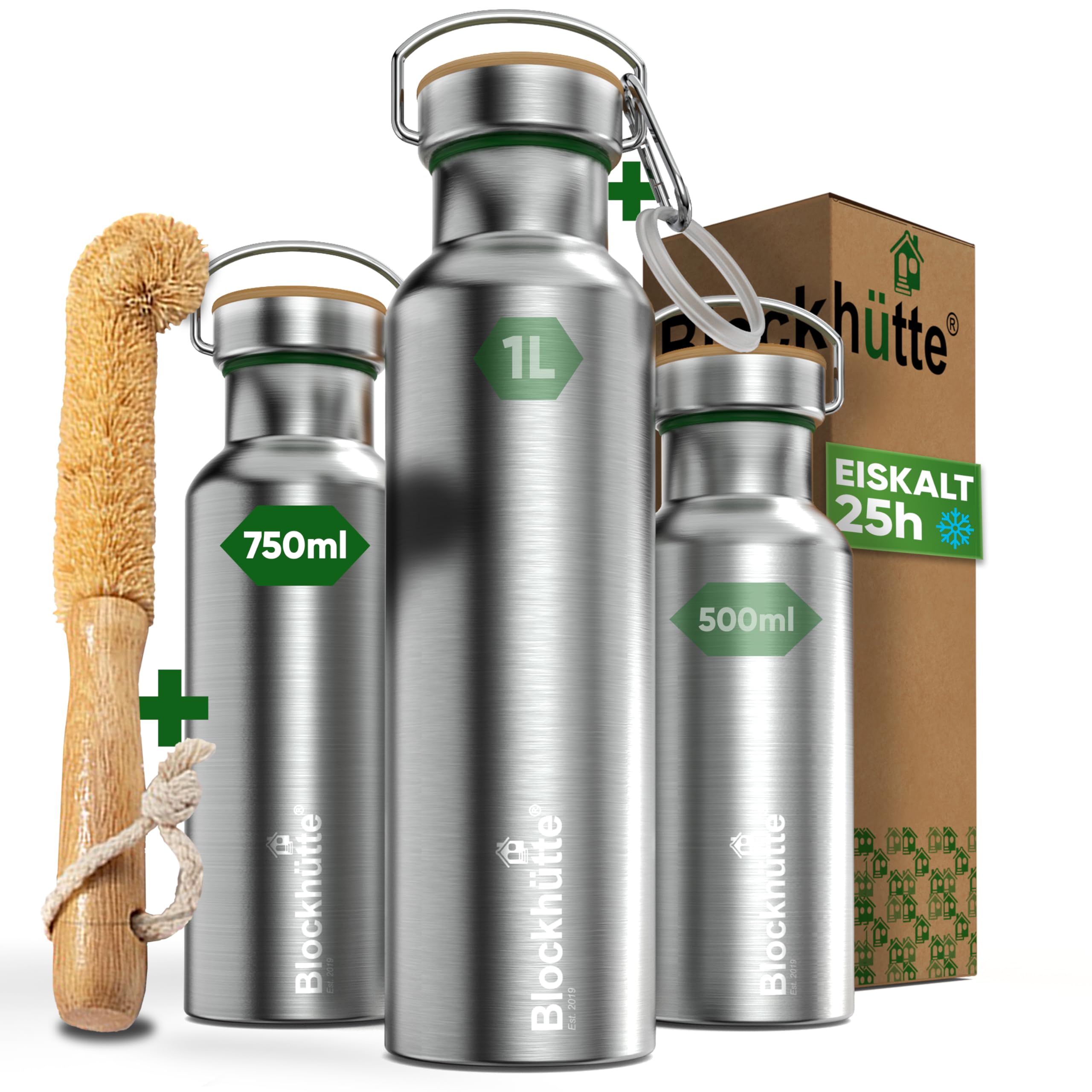 Blockhütte 750 ml Edelstahl
