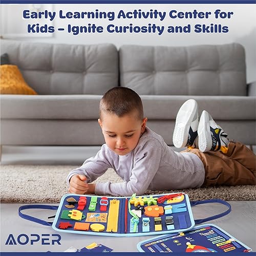 Miniatura 3 de Busy Board  Juguetes Montessori 26 en 1 para niños de 1 año  Libro ocupado atractivo e interactivo para niños pequeños de 1 a 3 años  Libro ocupado