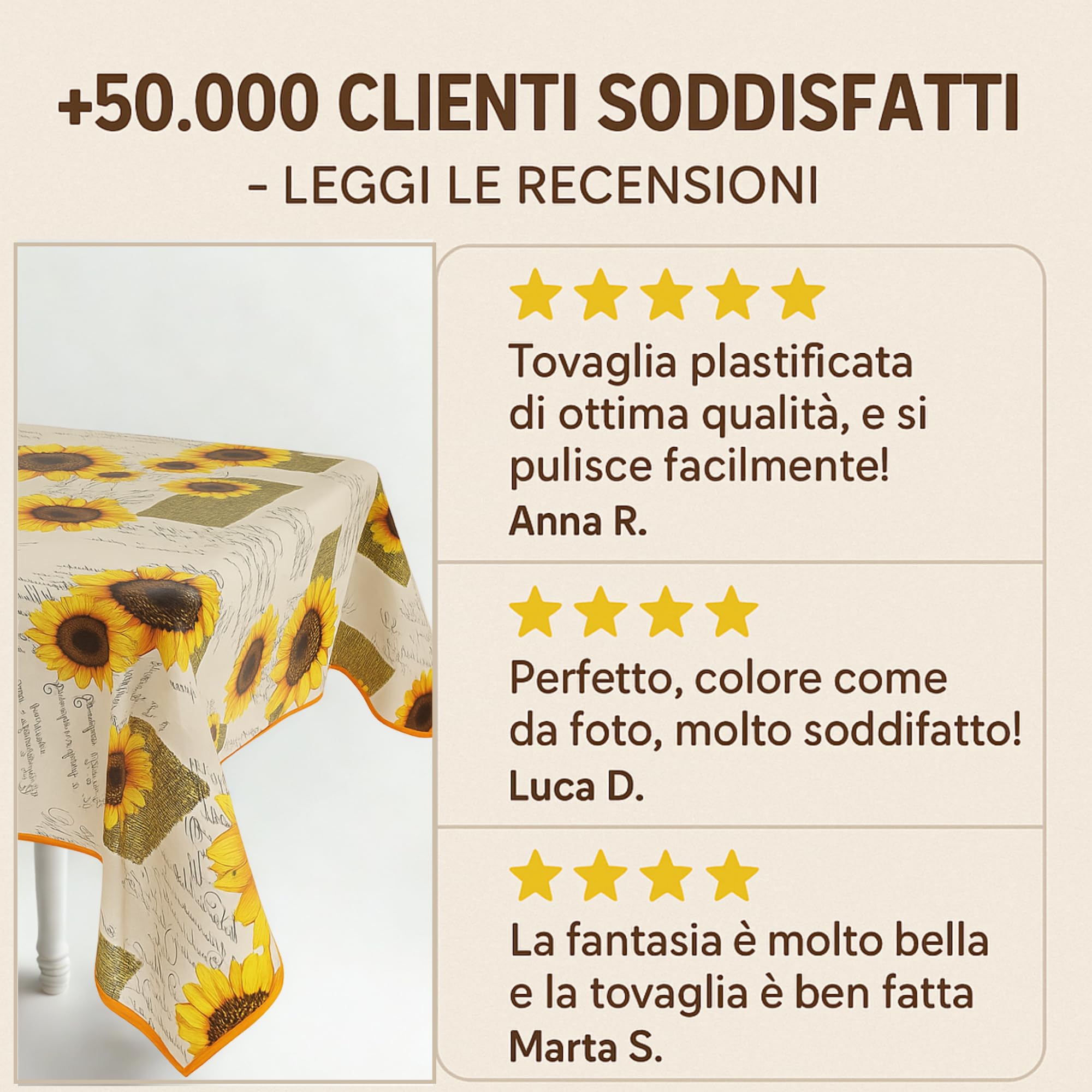 Tovaglia Plastificata Rettangolare 140 x 180 Impermeabile Antimacchia Facile da Pulire, Elegante Copritavolo In Plastica 6 Posti Soggiorno e Cucina, Tovaglia in Tela Cerata PVC Con Bordino