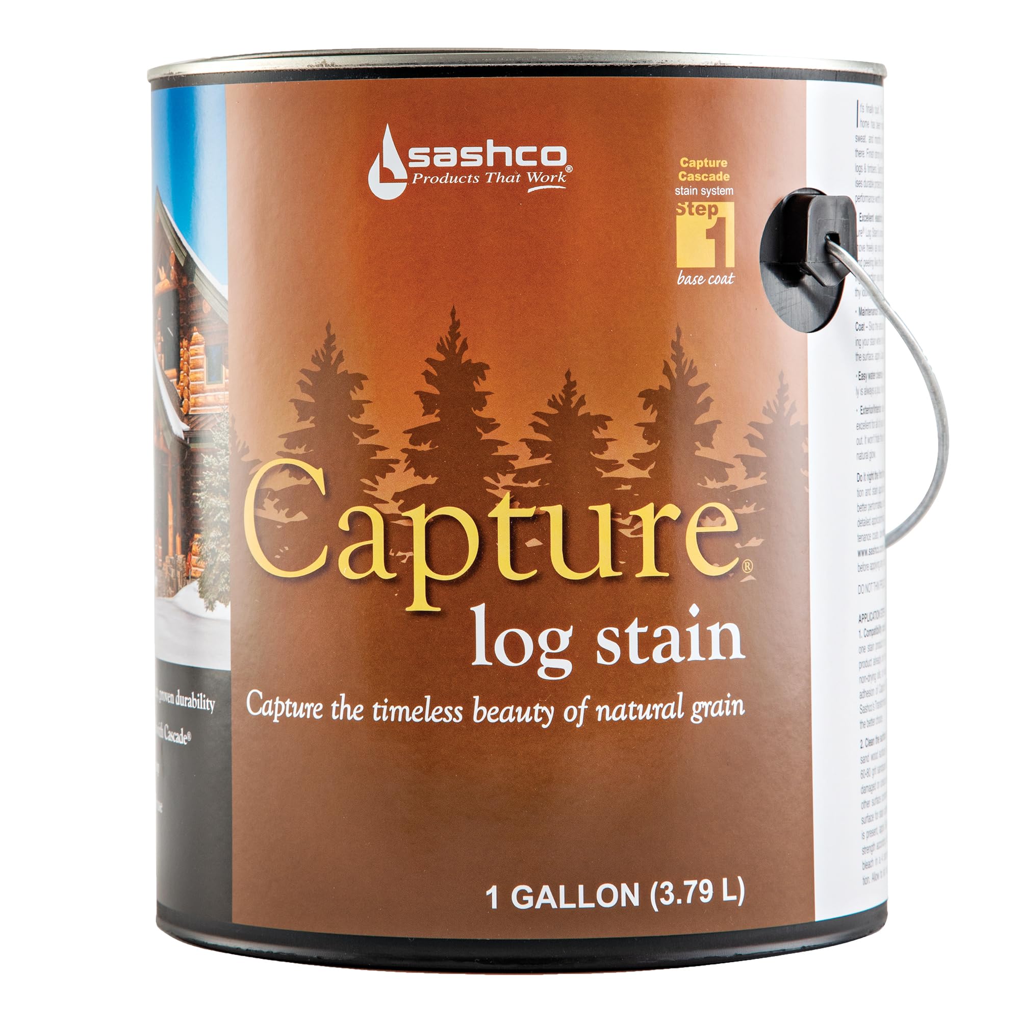 Sashco Cap-P-BP Bronze Pine Cap-P Capture Log Stain, 1 gal Can