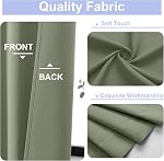 Simplebrand Ava Sage Green Blackout Curtains for Bedroom 160 Inch Length 2 Panels Set,Solid Thermal Insulated Energy Saving Rod Pocket Window Treatment Curtains Blackout