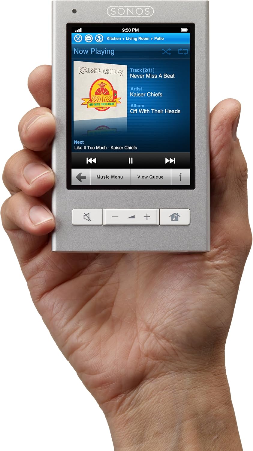 Sonos CR200 Wireless Controller held in hand