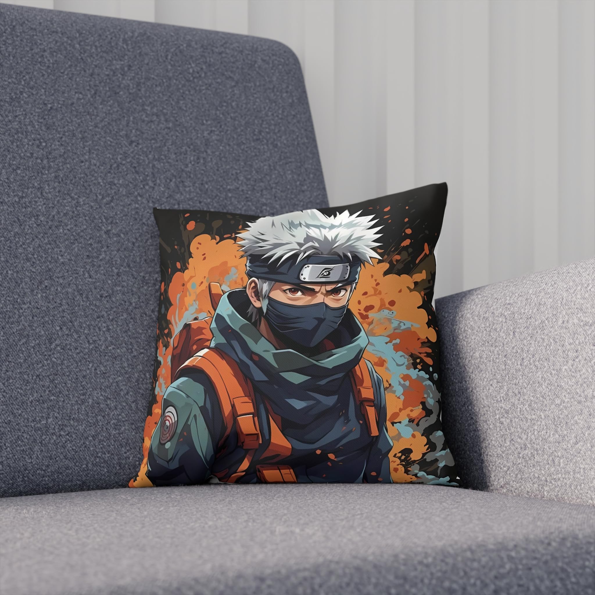 Gifting Domus Anime Cushion/Pillow Kakashi Hatake Manga – 12x12 Inch, HD Vibrant Print, Free 10 Vinyl Stickers, Best Birthday Gift for Kakashi Fan Lovers, Siblings, Friends-image-5