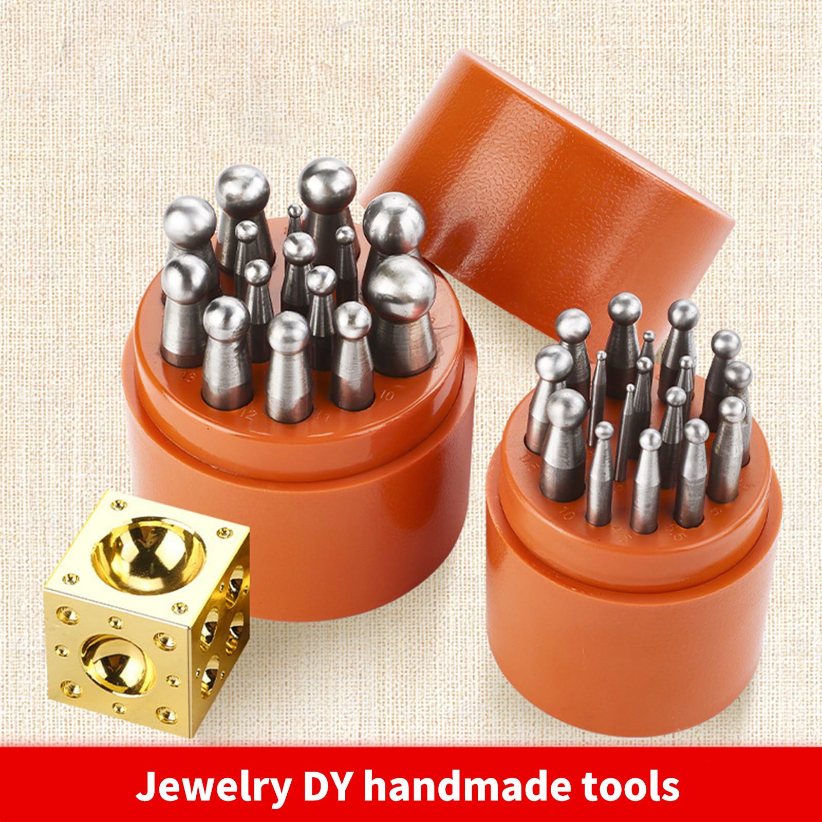 Set punzoni per artigianato per gioielli Set punzoni per lavorazione dei metalli Struttura in acciaio resistenza adatto per strumenti creazione gioielli complessi