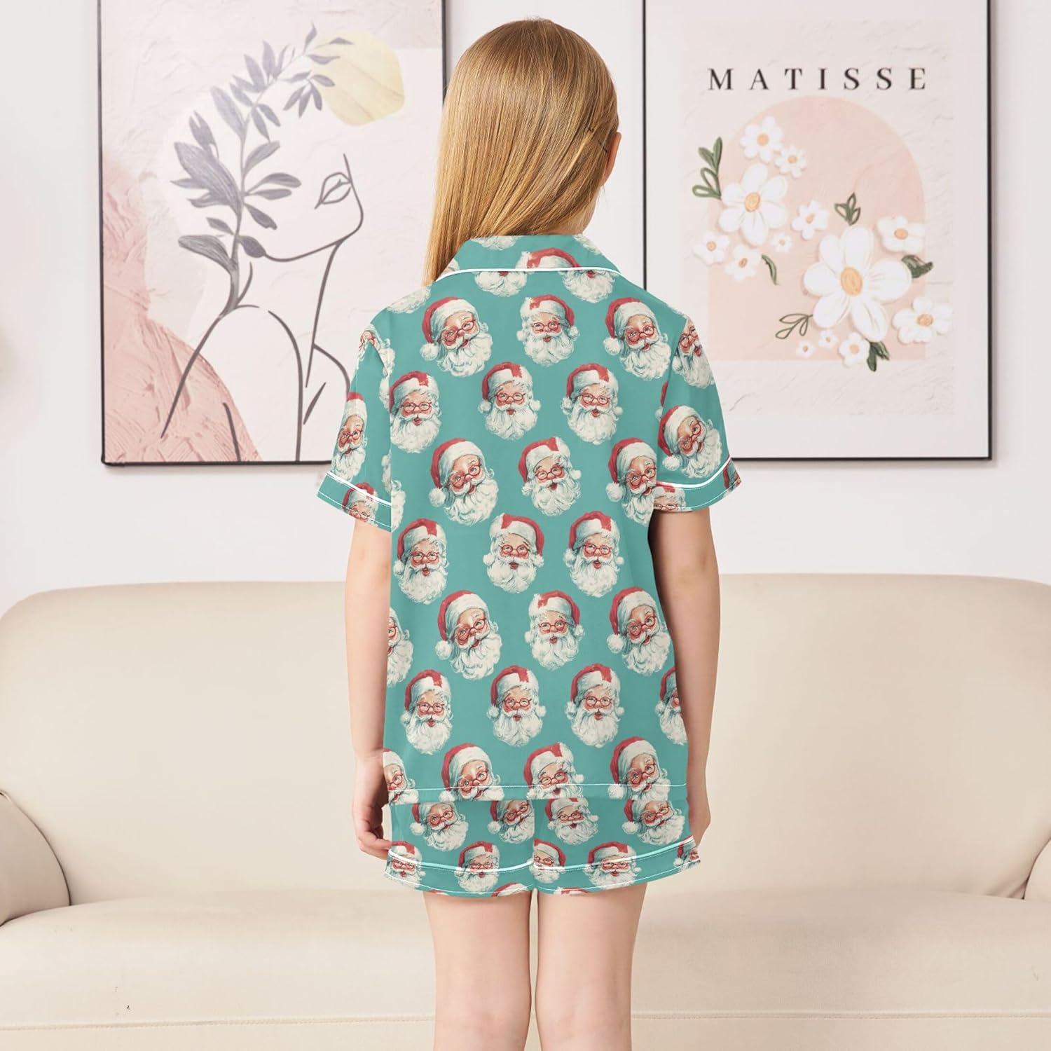 Silk Pajama Sets Short Sleeve Pajamas Soft Sleepwear 2 Piece Pjs Set