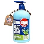 Blue Stop Max Massage Gel for Body Aches, 16 oz Pump Bottle; 3 in 1 Product Relieves Body Aches, Supports Joints and Nourishes The Skin