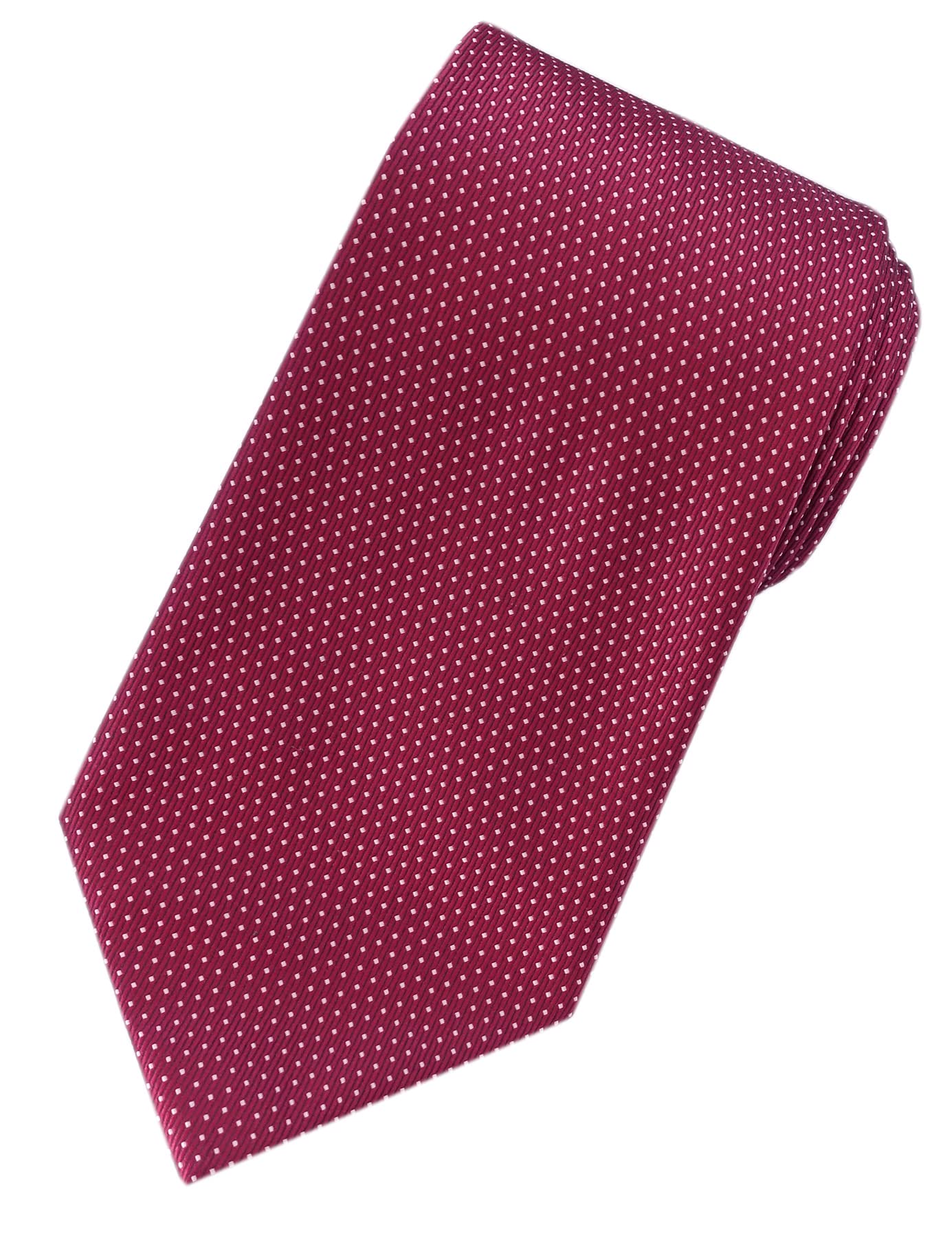 Extra Long Men's Tie Woven Jacquard Burgundy Solid Necktie XL 63"