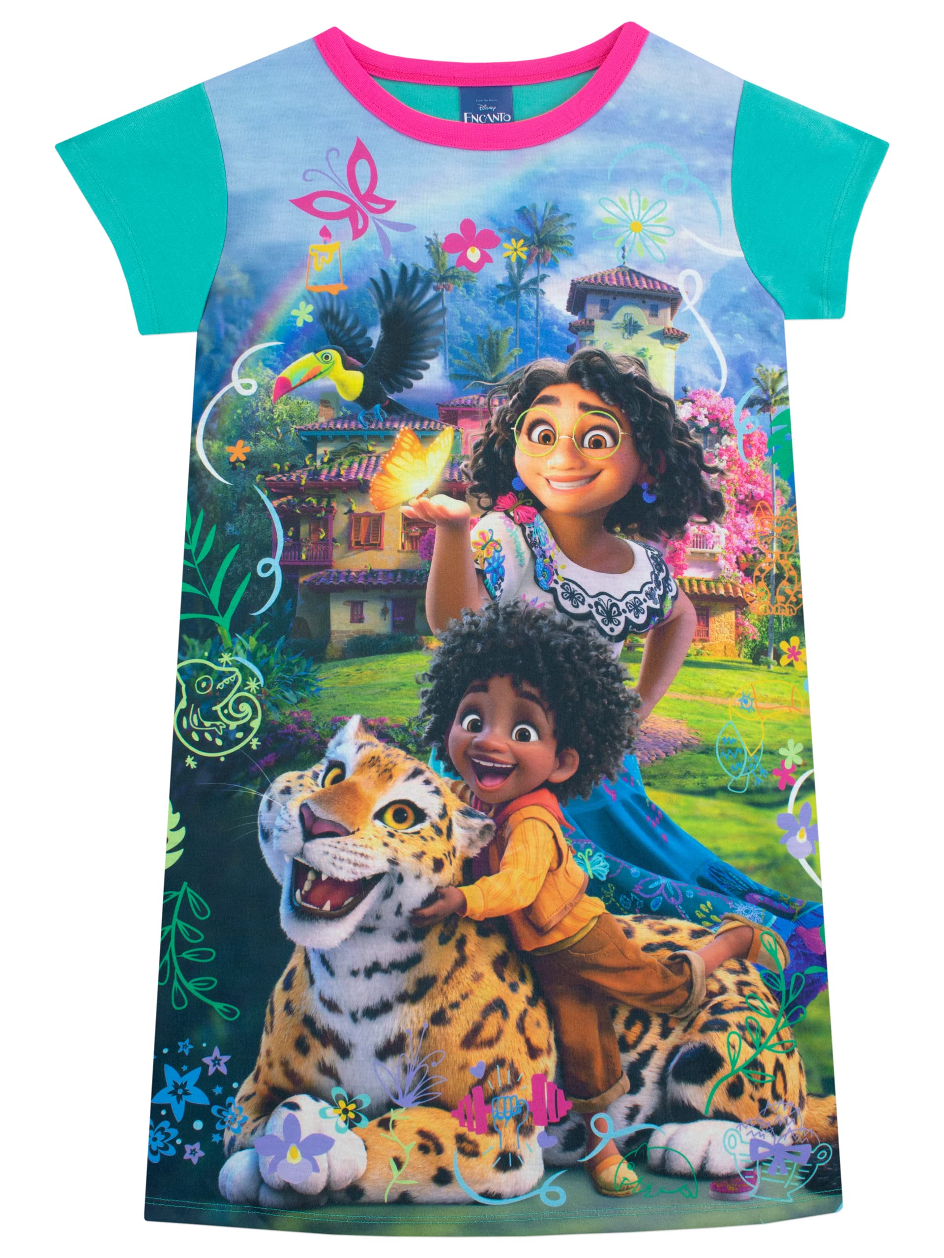 Disney Girls Multicoloured Encanto Nightdress Mirabel And Antonio 3-4 Years