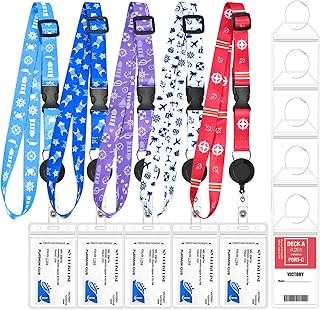 Retractable Cruise Lanyards for Ship Cards - Waterproof Badge Holders for Carnival & Royal Caribbean - Essential Cruise Ship Accessories