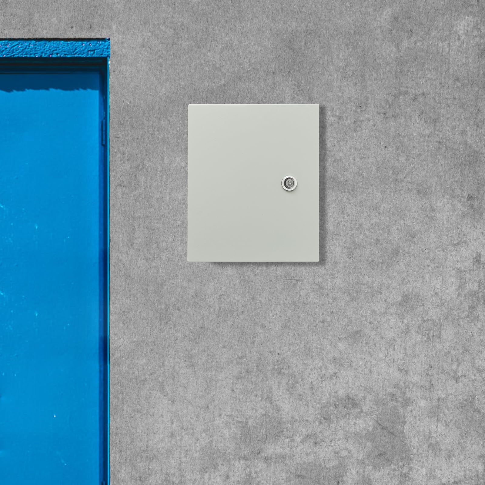 Scatola elettrica IP50-55, chiudibile, in acciaio laminato a freddo, resistente alle intemperie, per esterni, montaggio a parete, 25 x 15 x 30 cm