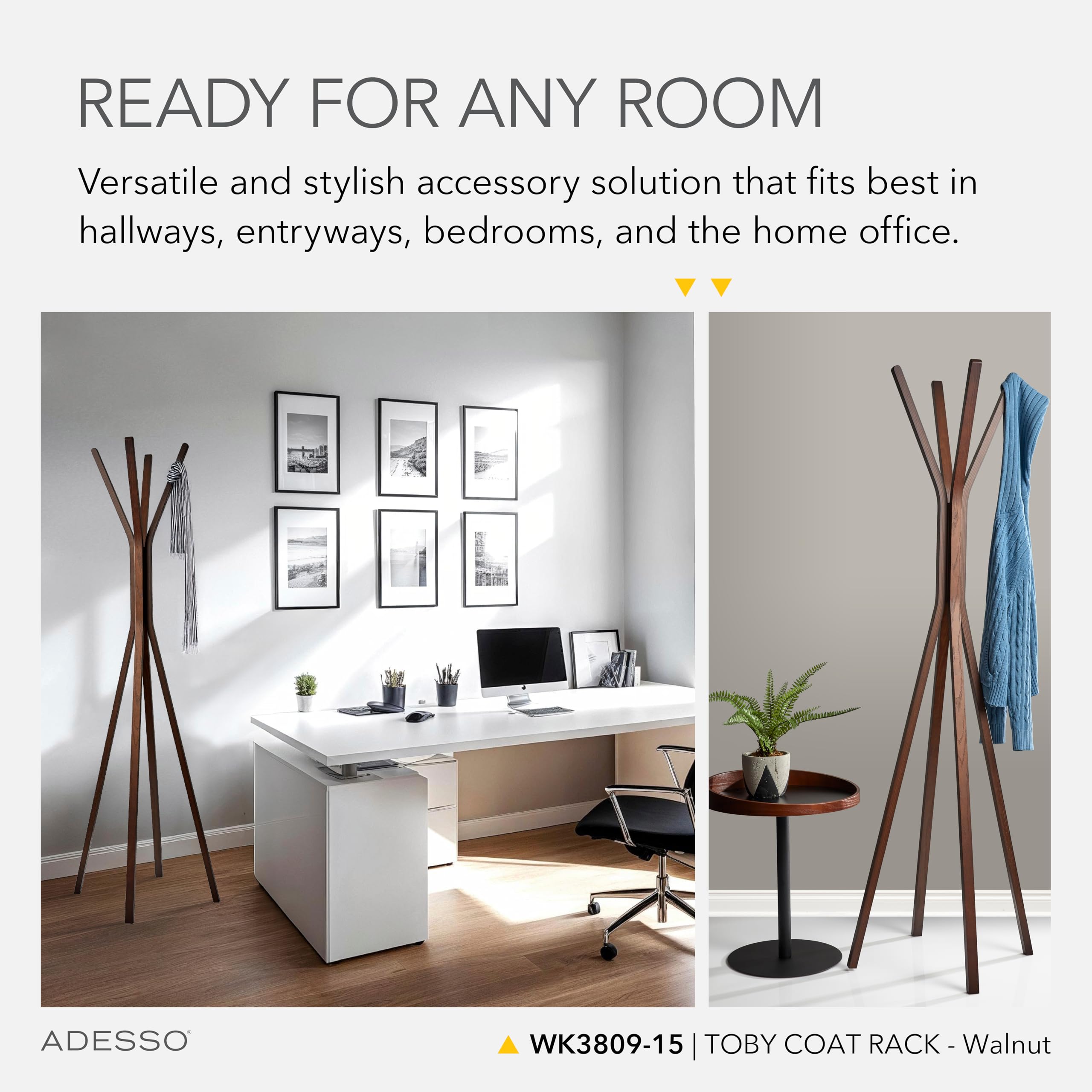 Amazon.com: Adesso Toby Coat Rack with Natural Oak Finish – Space