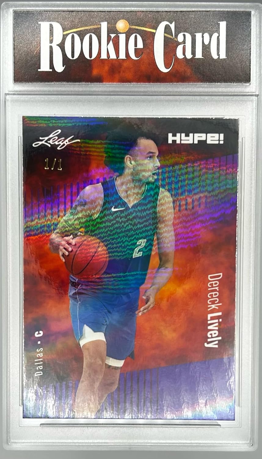 Certified Mint+ Dereck Lively 2023 Leaf HYPE #112 Purple Shimmer #1/1 Rookie Card Dallas Mavericks