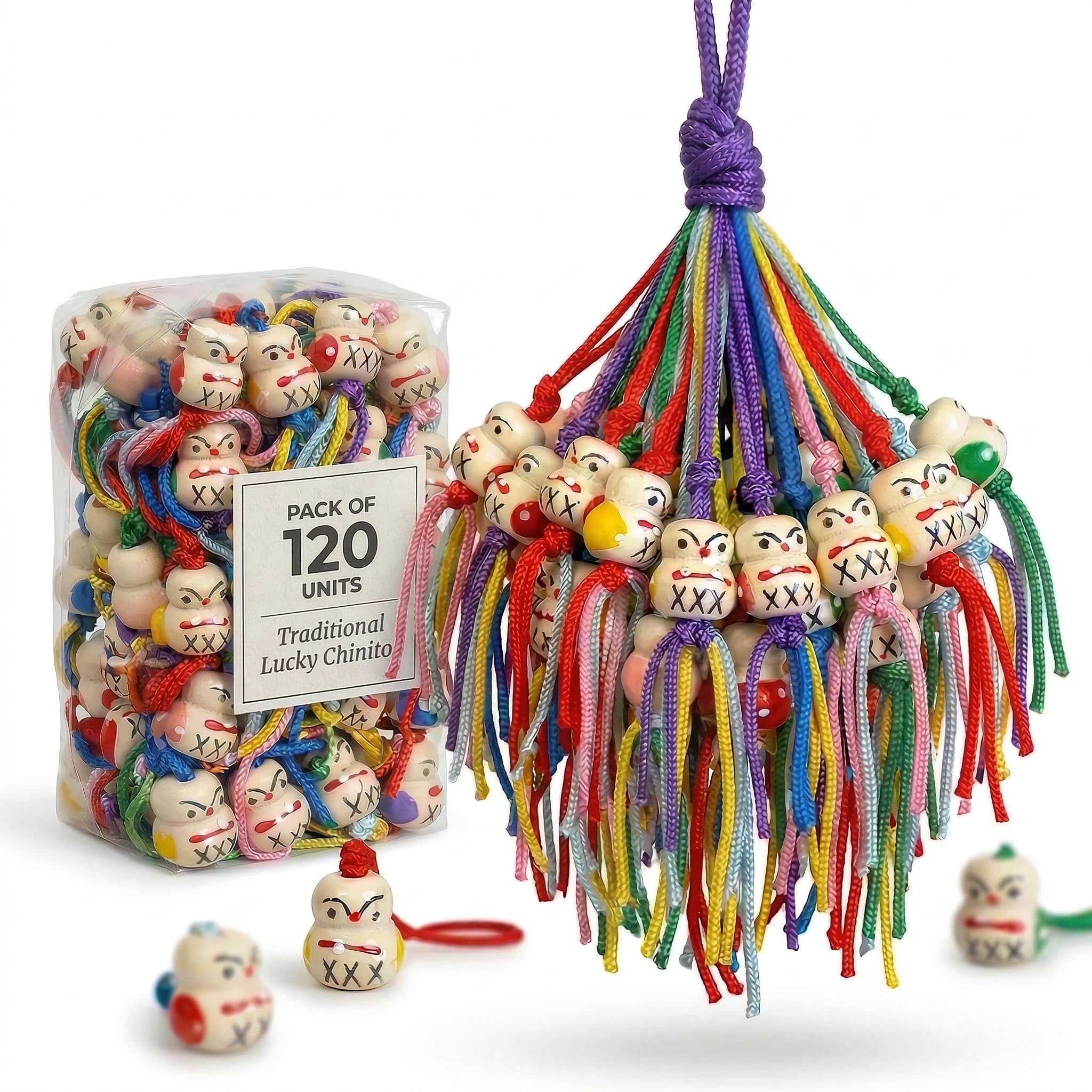 BRACO Retro Koraliki Szczęścia 120 Sztuk 10 Kolorów Sznurka | Amulety w stylu lat 80. i 90. z 10 kolorami sznurka do bransoletek, zawieszek, plecaków, breloków i auta