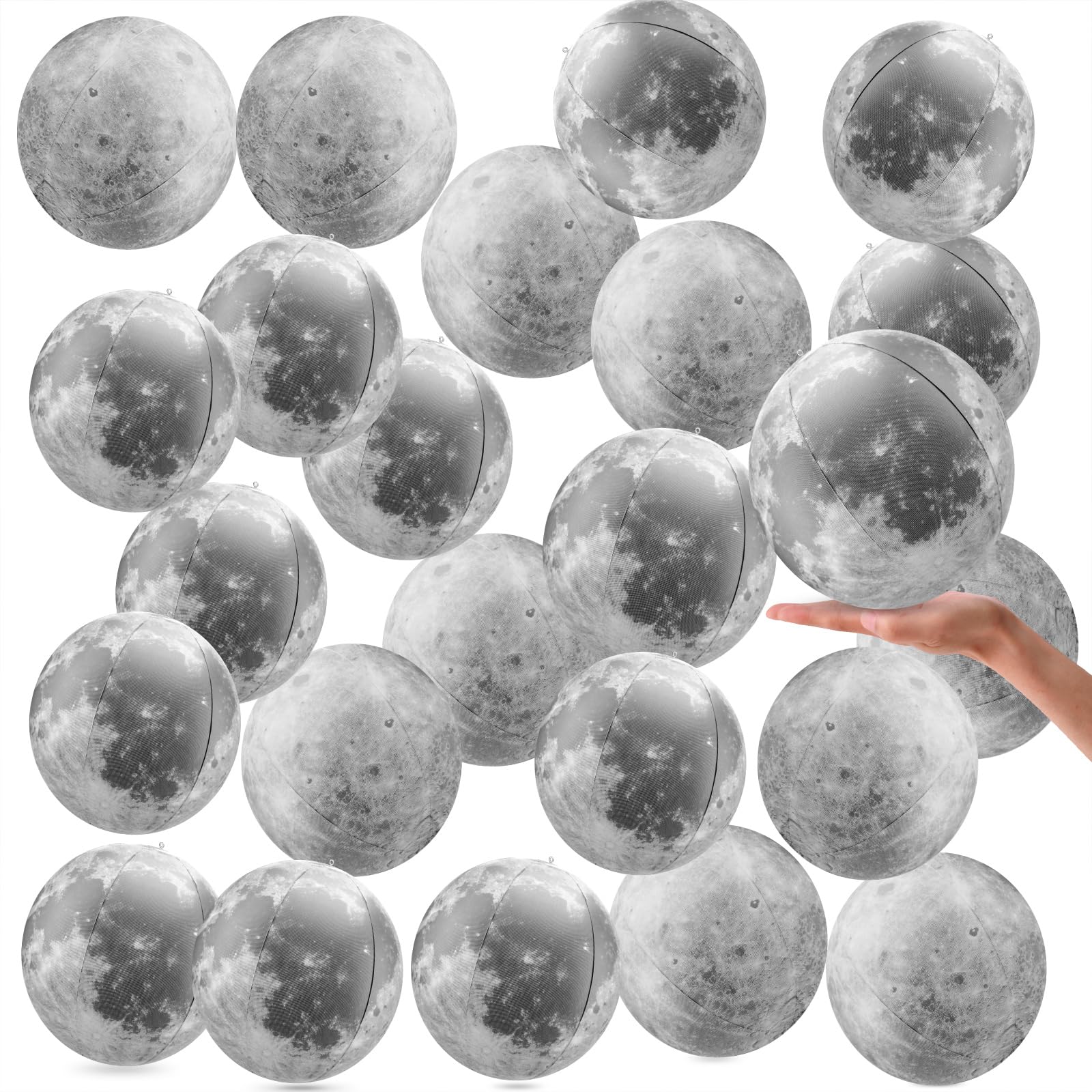 Amazon.com: Shappy 20 Packs Moon Inflatable PVC Ball Bulk - Gray