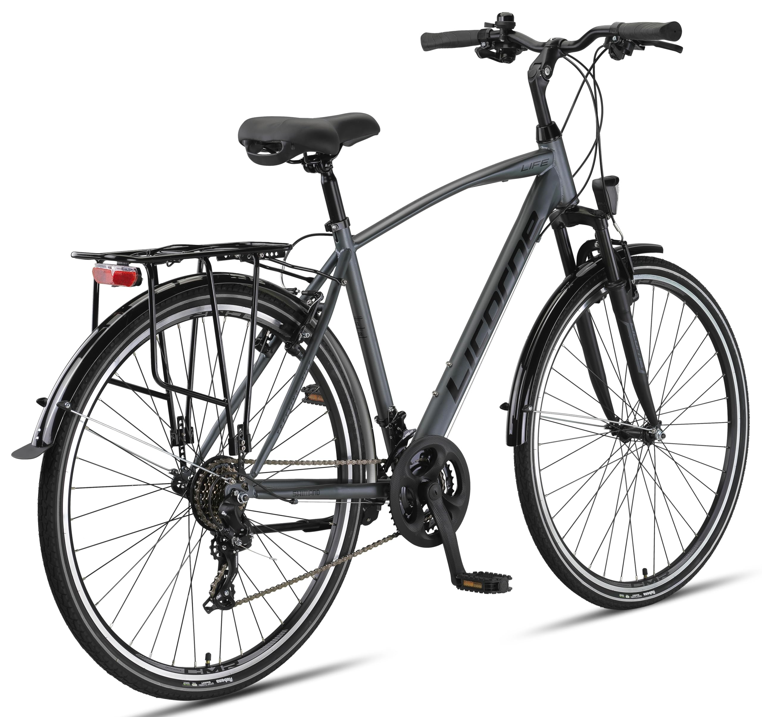 Licorne Bike Bicicleta de trekking premium de 28 pulgadas – Bicicleta para hombre, niño, mujer y hombre – 21 velocidades – Bicicleta de ciudad para hombre – Bicicleta de hombre – Life M-V-ATB