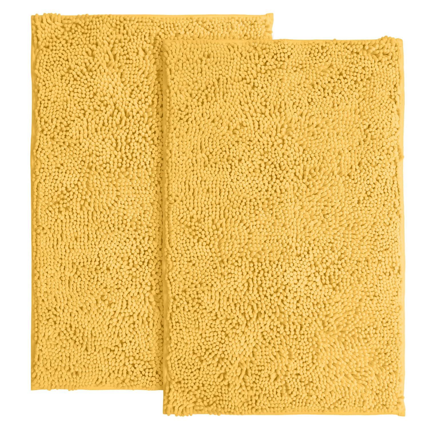 LuxUrux Bathroom Rugs Sets 2 Piece - Plush Bath Mat Set Quick-Dry Soft Chenille Bathroom Mat with Rubber Backing, Absorbant Bathroom Rug Set, Washable