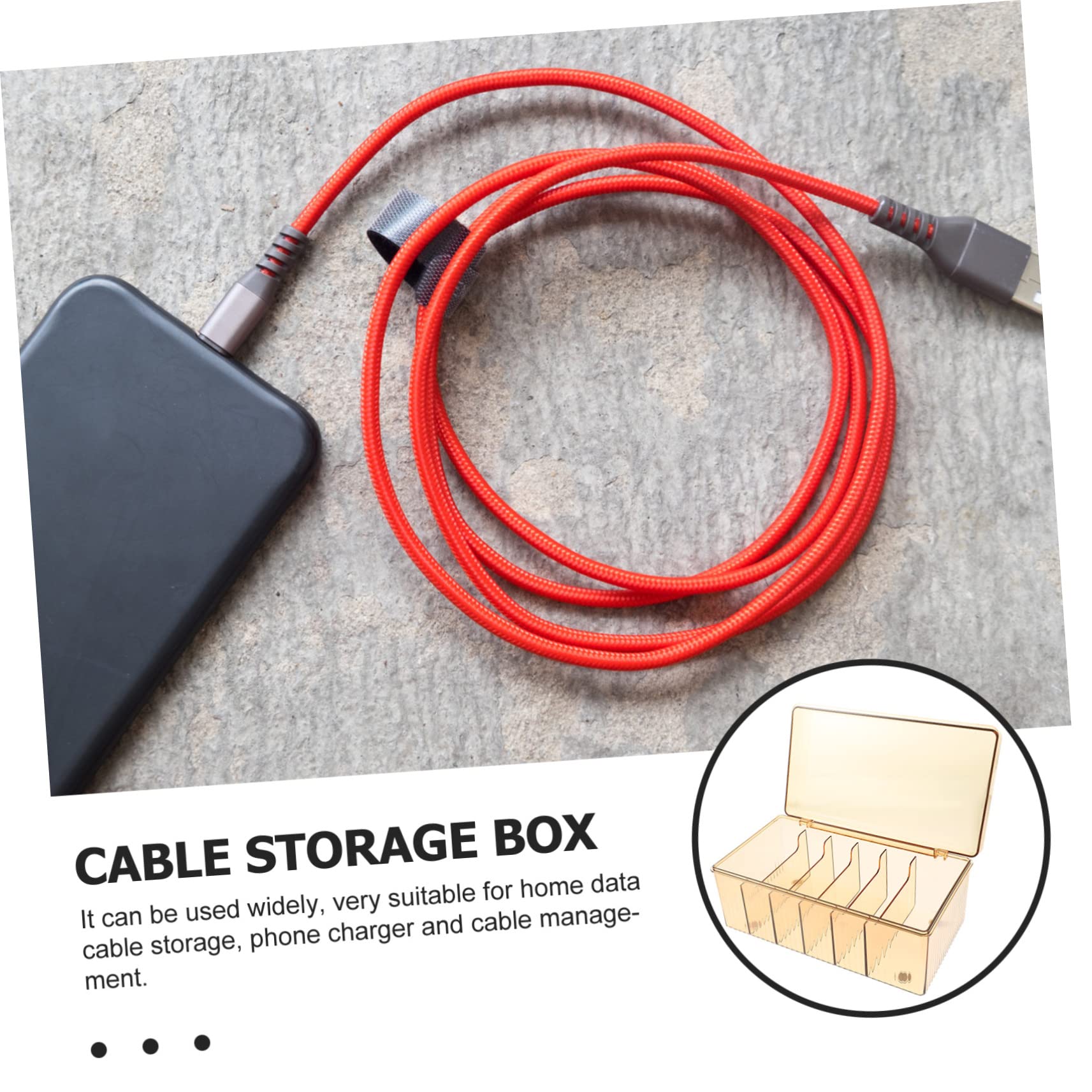 Scatola Organizer per Gestione Cavi Scomparti Multiuso in Pet, Pratica per Nascondere e Riporre Cavi Dati e Caricabatterie, per Casa e Ufficio