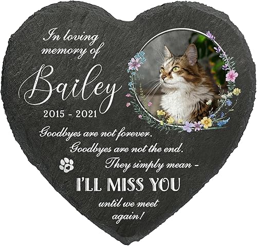 NANANEST Regalos conmemorativos para gatos por pérdida de gato, regalos conmemorativos personalizados para mascotas, regalo de condolencias por