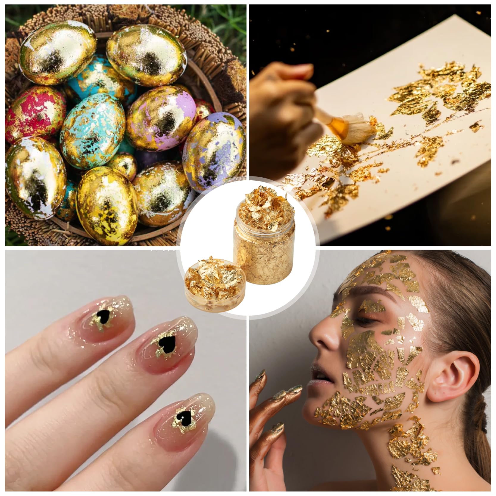 Gold Leaf Flakes - Add Shimmer to Crafts & Resin -5