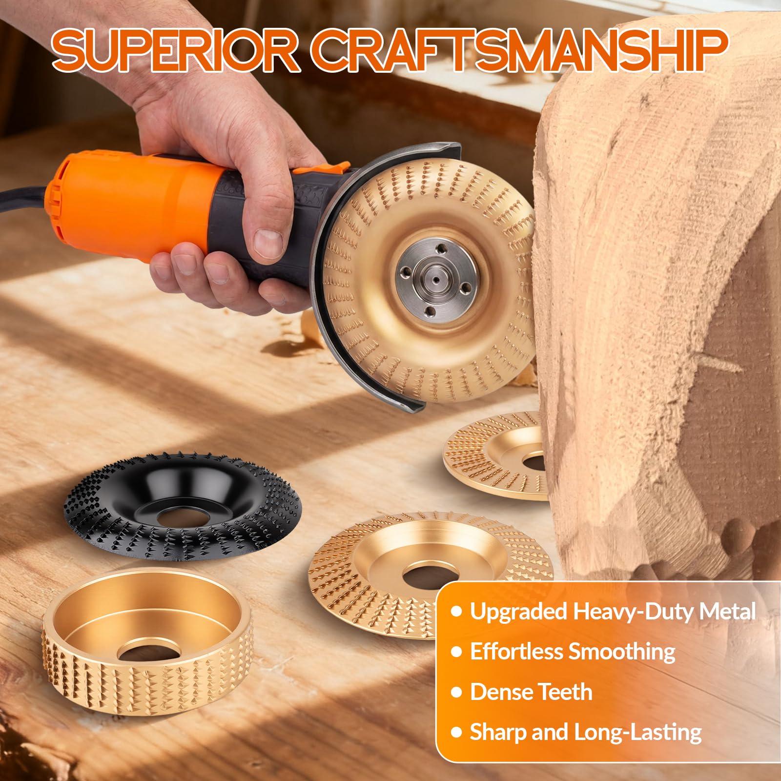 Wood Carving Discs - Angle Grinder Wheels -7