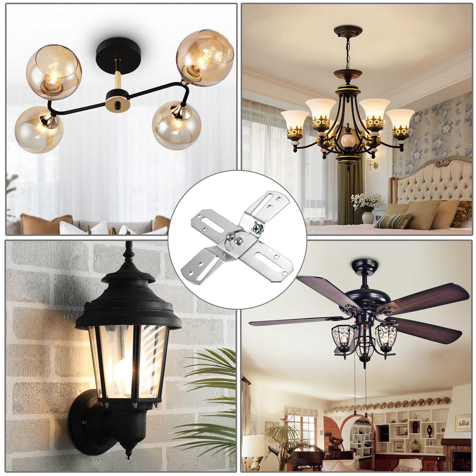 OwnMy 4PCS Rotatable Light Fixture Mounting Brackets Ceiling Fan Brackets — Amazon image 8