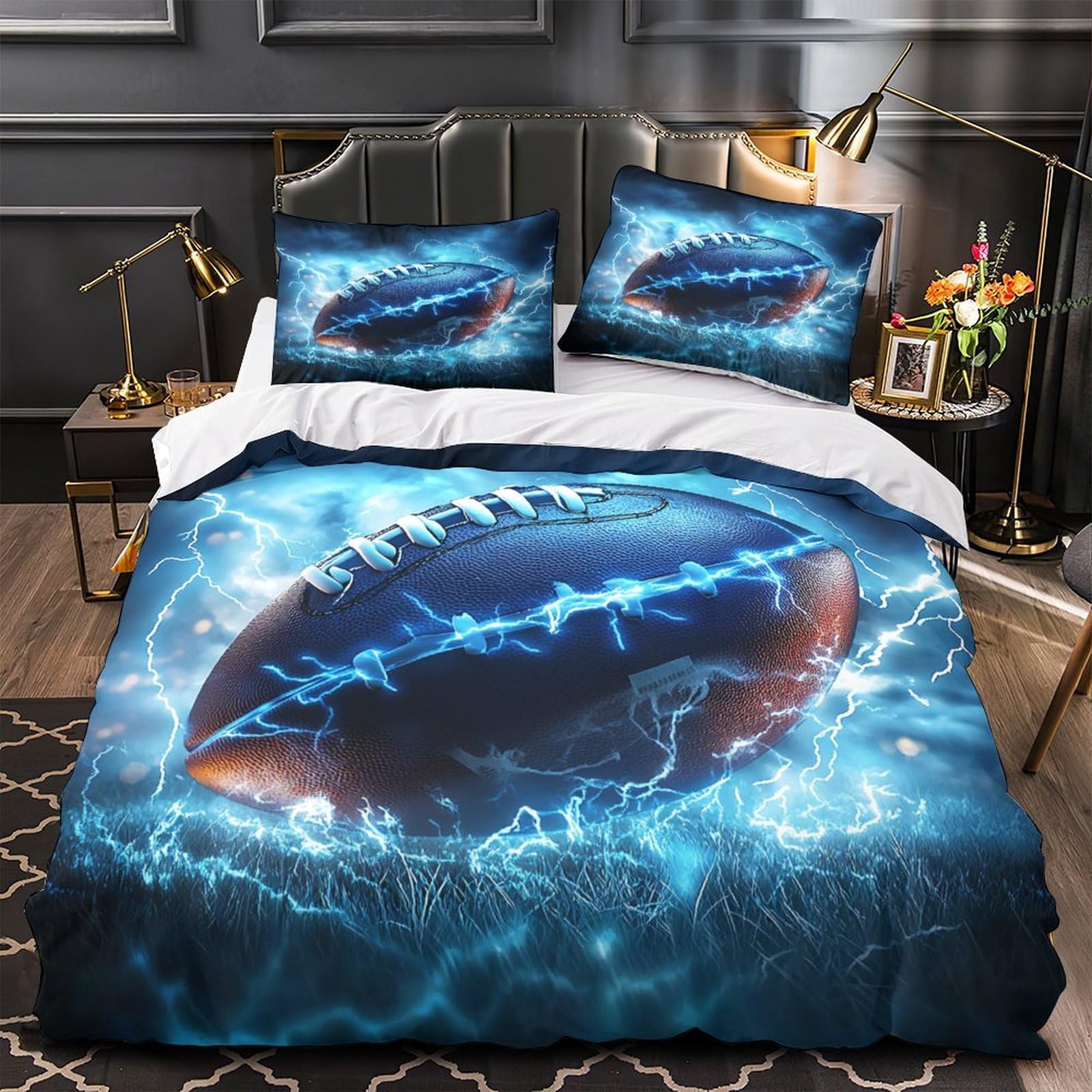 Housse de couette microfibre ultra douce à fermeture éclair géométrie sacrée 3D