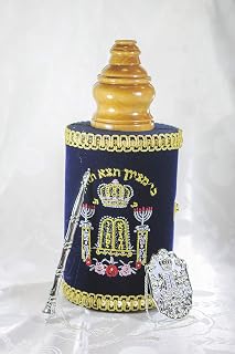 Medium Hebrew Sefer Torah Scroll Book Jewish Israel Holy Bible 32 cm/13 inch