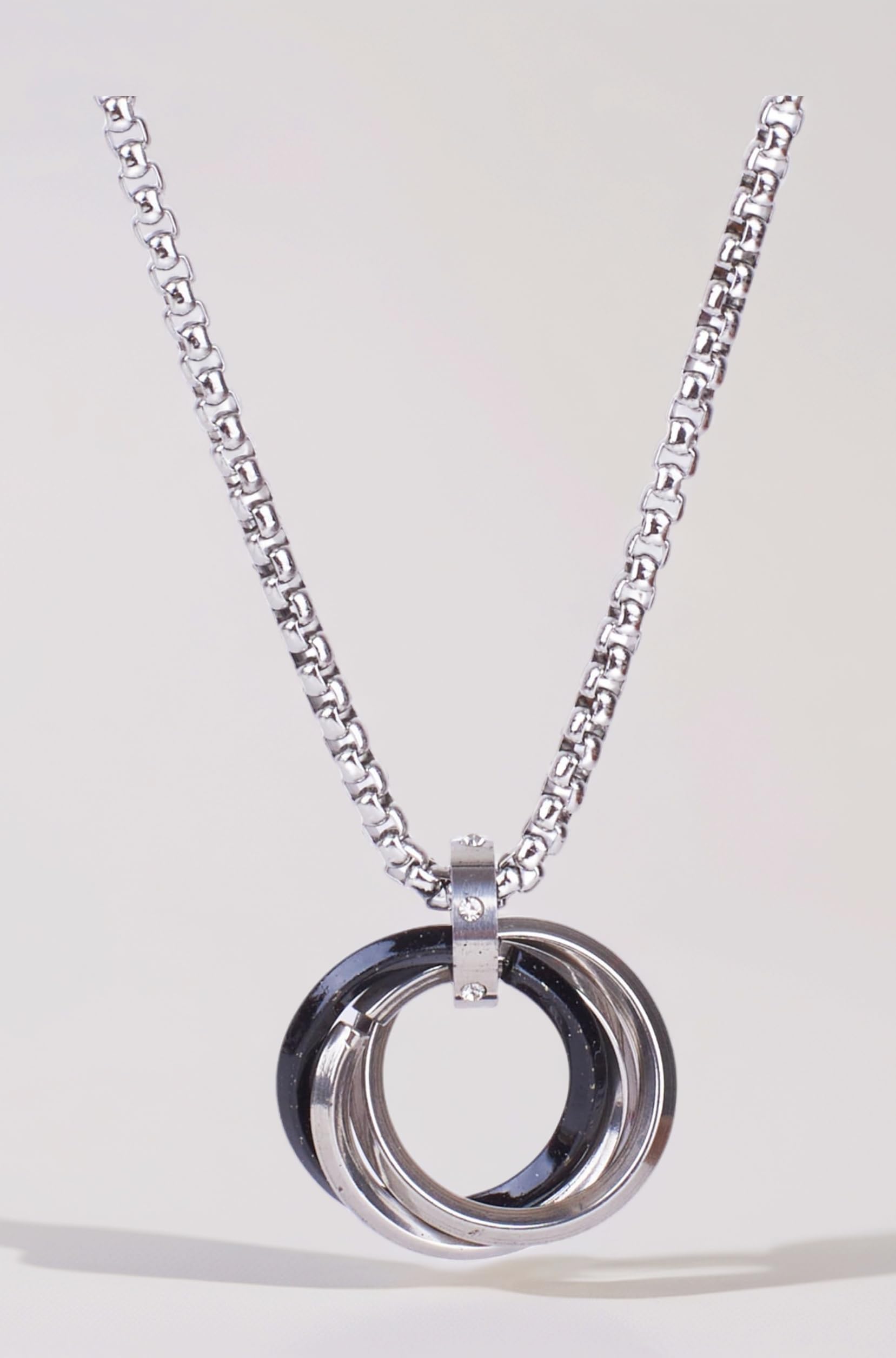 ALPHA Anti Tarnish Stainless Steel Rocky Locket Neck Chain for Men | Stylish Pendant Necklace | Jewellery Accessories for Boys | Minimal Jewelry | Gifts for Boyfriend & Husband | Gift for Diwali, Christmas, Marriage, Birthday..
