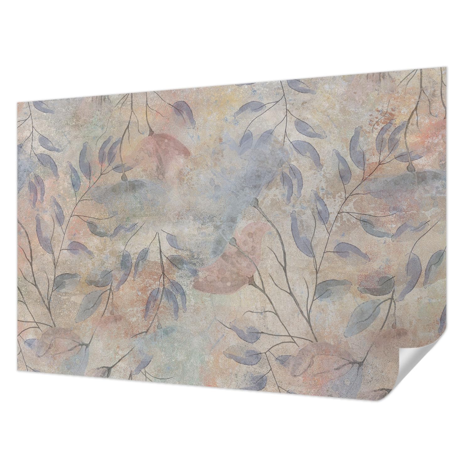 Papier peint adhésif feuilles abstraites 104x70 cm pour décoration salon moderne