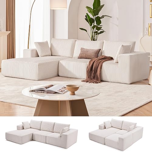 108” Modular Sectional Sofa, Cloud Sectional Couch with Deep Seat,