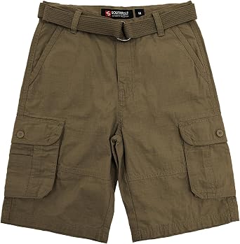 Southpole Boys Belted Ripstop Basic Cargo Shorts