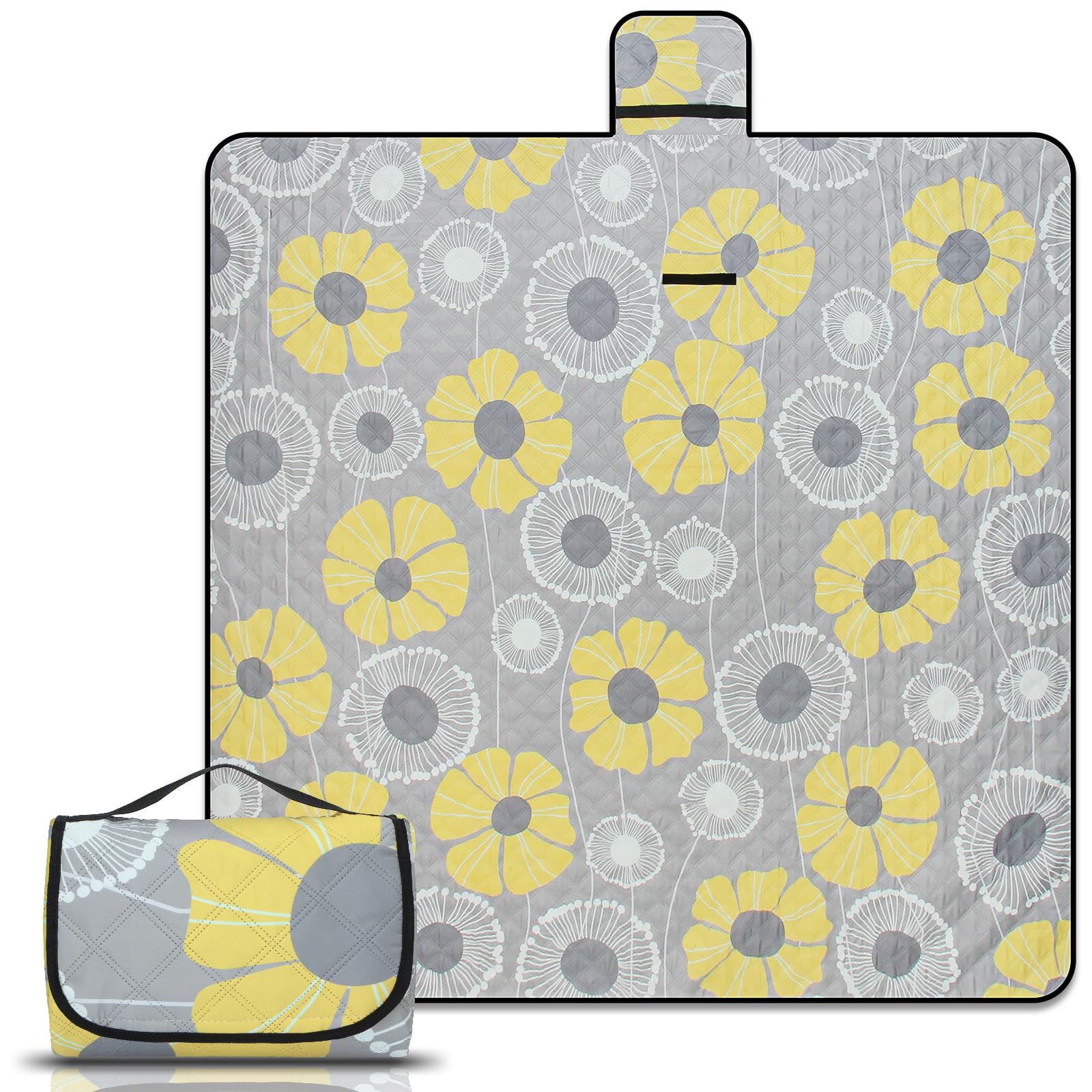 Tapis de pique-nique lavable 200 x 200 cm pour éviter les taches d'herbe