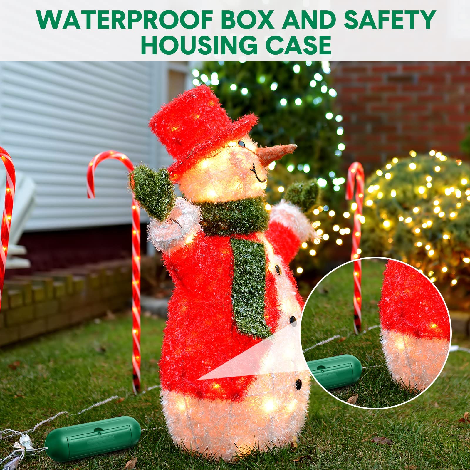 16 Pcs Outdoor Extension Cord Safety Cover Water Resistant Capsule Protector for Wire Holiday Lights Outlet Electrical Waterproof Weatherproof Plug Cover Cord Connectors Cover Connection Box(Green)