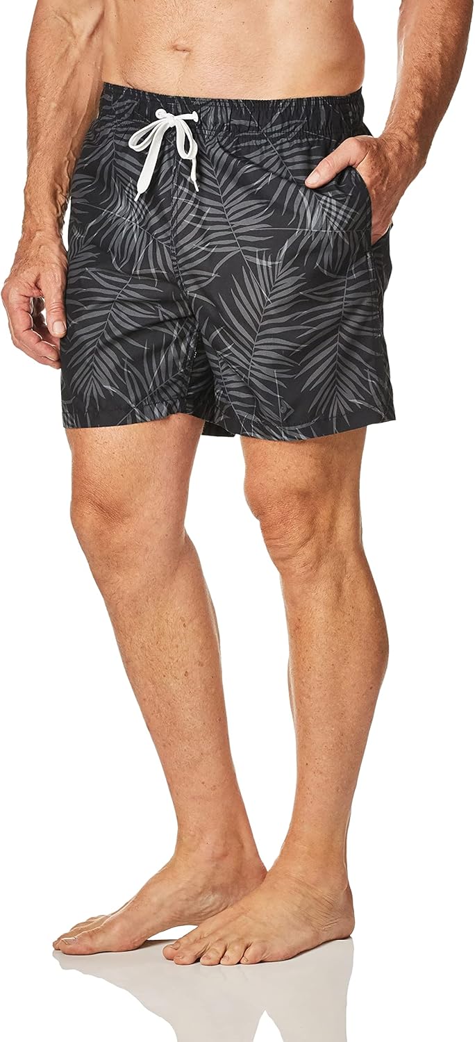 Kanu Surf Men's Monaco Swim Trunks (Regular & Extended Sizes) XX-Large Palma Black