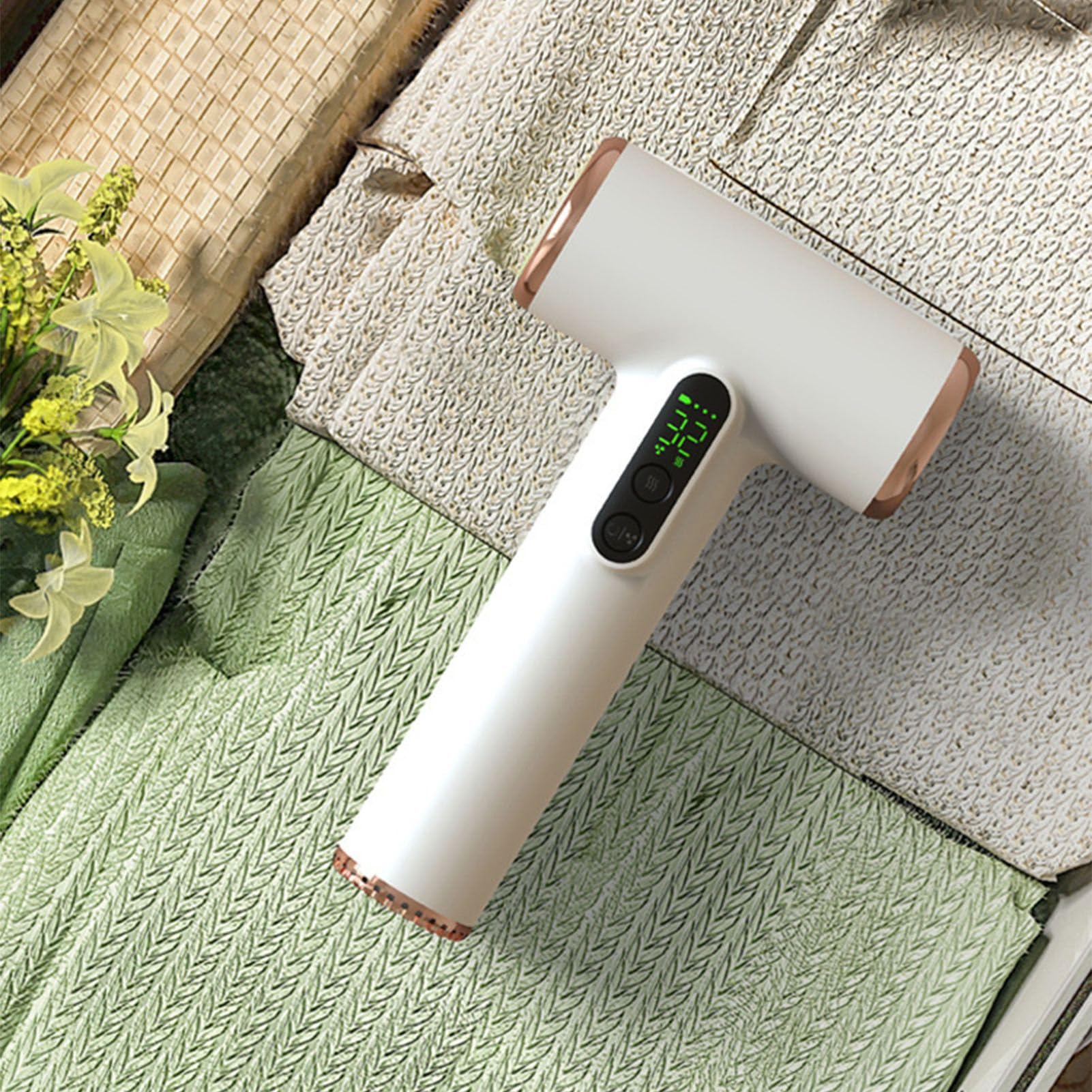 Kleiner Kabelloser Föhn, Haartrockner, 3 Geschwindigkeiten, 3 Temperaturen, USB Wiederaufladbar, Tragbarer Kleiner Föhn mit Digitalem Bildschirm für Campingreisen Im Wohnheim